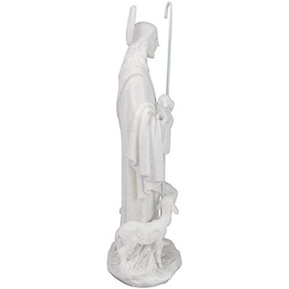 Jesus The Good Shepherd Marble Resin Statue 12.5 inch - Picture 5 of 7